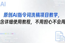 原创AI指令词洗稿项目教学 多场景文案改写详细使用教程