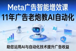 Meta广告智能增效课 11年实战专家教你用AI自动化提广告收益