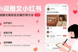小红书小说推文高转化引导实操方法 高效提升出单转化率