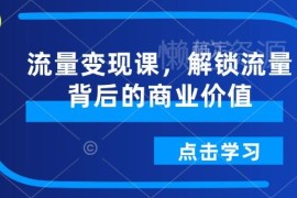 流量变现系统课程学习 掌握流量转化方法解锁商业价值