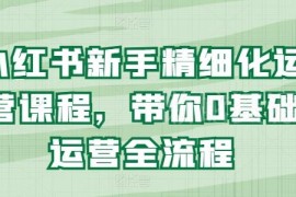 小红书0基础精细化运营全流程课程 覆盖开店选品变现全环节