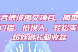 抖音浪漫图文项目全攻略 零门槛实现粉丝增长与收益
