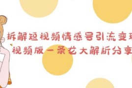 短视频情感号引流变现项目全拆解 新手可落地实操玩法解析