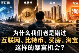 为什么你总错过比特币买房等互联网暴富机会 原因解析