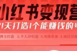 21天小红书博主实操课 新手小白从零打造可变现小红书账号