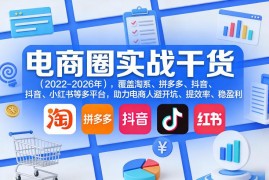 2023-2026年多平台电商实战干货 助力中小卖家避坑提效稳盈利