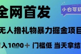 2024无人直播撸音浪项目详解 低门槛小白可操作当日拿结果