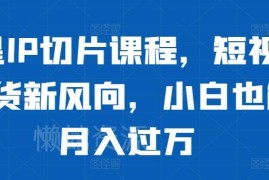 明星IP切片短视频带货全流程教程 零基础小白入门实操指南