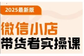 2025最新微信小店带货实操课 从基础操作到高级运营全流程教程