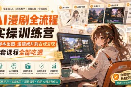 AI漫剧全流程实操训练营 从脚本创作到合规变现全链路教学