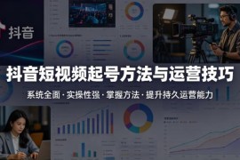 抖音短视频起号方法与运营技巧 全体系实操干货教程分享