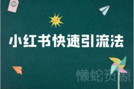 2024小红书快速引流实操教程 小红书电商运营入门学习指南