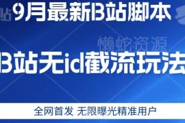 2024年9月B站无ID截流精准用户方法 附配套软件及操作教程