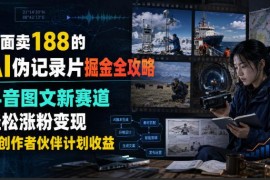 抖音AI伪纪录片图文新赛道运营攻略 零基础涨粉获创作者收益