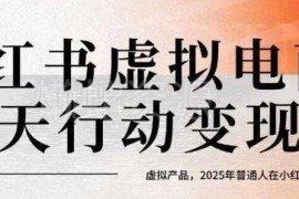 2025小红书虚拟电商14天变现训练营 普通人实操学习指南