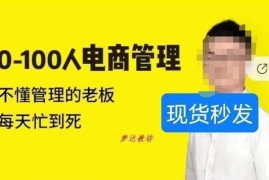 猫课蒋辉0-100人电商管理教程 解决中小电商老板管理痛点