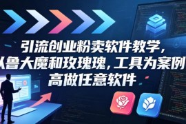 引流创业粉售卖软件教学 鲁大魔与玫瑰工具实操案例课程分享
