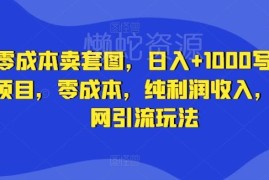 零成本售卖写真套图项目玩法 低门槛高收益副业实操攻略