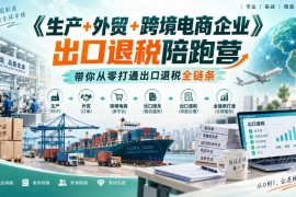 生产外贸跨境电商企业出口退税陪跑营 全流程实操从零打通