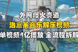 外网爆火治愈系音乐解压视频赛道 制作变现全流程拆解