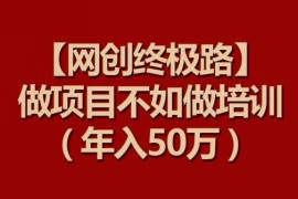 网创项目培训实操全流程教程 打造个人IP年入50万方法指南