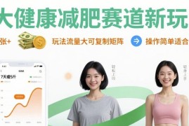 大健康减肥赛道新玩法解析 流量大可复制适合小白矩阵操作