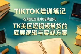 TikTok美区短视频带货4月培训笔记 规则变化下盈利逻辑与实操方案