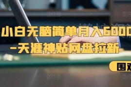 2024新手小白天涯神贴网盘拉新实操教程 可实现月入6000+
