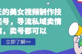 AI美女视频制作实操教程 含配套工具可用于账号起号私域引流
