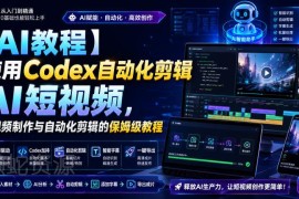 使用Codex完成AI短视频自动化剪辑 AI视频制作保姆级实操教程