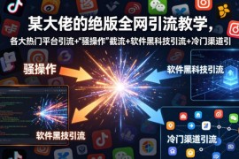 多渠道全网引流实操教学 含私域成交技巧适配各类微信销售需求