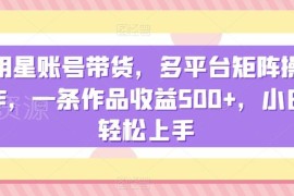 明星影视语录带书多平台矩阵玩法 新手易上手单条作品收益超500