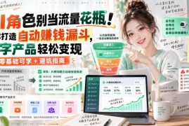 零基础打造AI角色变现销售漏斗 数字产品自动化变现实操指南