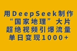 如何用DeepSeek制作国家地理级AI视频 流量变现实操教程