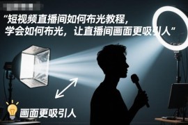 短视频与直播间布光系统教程 新手快速上手提升画面吸引力