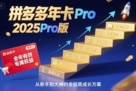 2025Pro版拼多多年卡课程 涵盖运营推广爆款玩法全模块内容