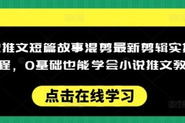 0基础入门小说推文短篇混剪 全流程实操变现教程
