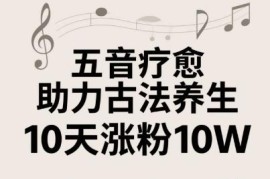 2-4小时学会古法五音疗愈视频制作 零基础实操易上手涨粉快