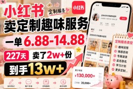 小红书虚拟趣味定制服务副业解析 低门槛轻资产操作指南