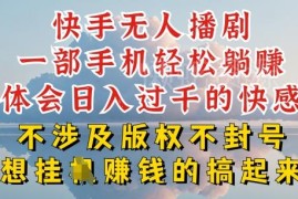 快手无人直播合规不封号玩法揭秘 低门槛可落地赚钱项目详解