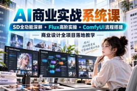 AI商业设计实战系统课 SD/Flux/Comfyui全流程商用落地教学