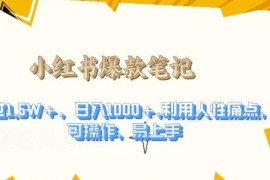 抓住人性痛点打造小红书爆款笔记 高赞引流变现全流程指南
