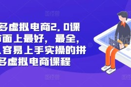 2024拼多多虚拟电商2.0实操课 从开店到运营全流程教学