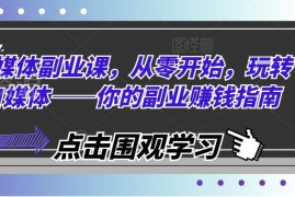 零基础自媒体副业入门全教程 从零开始玩转自媒体赚钱指南