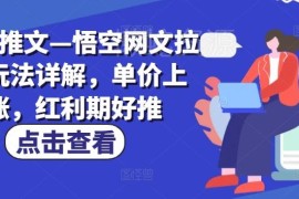 悟空网文小说推文拉新玩法详解 单价上涨红利期实操指南
