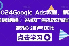 2024最新Google Ads谷歌广告教程 投放流程+数据分析优化询盘指南