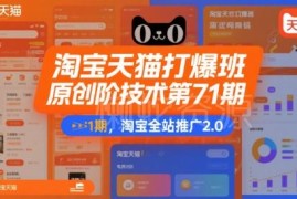 淘宝天猫打爆班第71期 全站推广2.0高阶运营实操教程