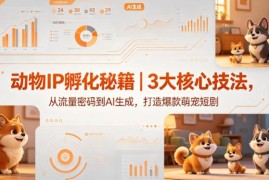 动物IP孵化实操指南 3大核心技法加AI助力打造爆款萌宠短剧