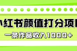小红书颜值打分蓝海项目玩法详解 单条笔记可变现上千元