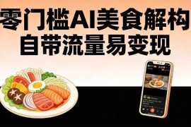 零门槛AI美食解构实操教程 无需基础做差异化美食内容易变现